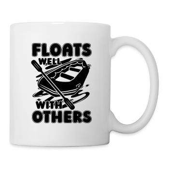 Floats Well With Others Raft Boating Rafting Lover - Mug - white - Right