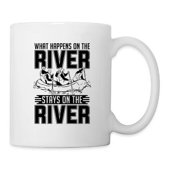 Que se passe-t-il sur la rivière Kayak Rafting Lamateur - Mug blanc - blanc - Droite