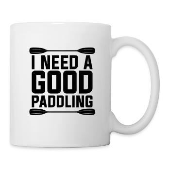 J’ai besoin d’un bon amateur de rafting Kayak de radeau - Mug blanc - blanc - Droite