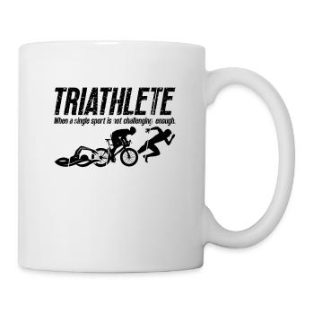 Triathlete When A Single Retro Training Triathlon - Mug - white - Right