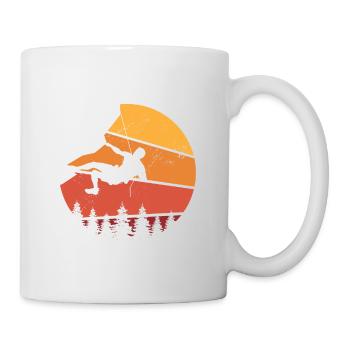 Retro Graphic Climbing Bouldering Rock Climber Mou - Mug - white - Right