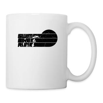 Swim Bike Run Retro Competition Triathlon Lover - Tasse - Weiß - Rechts