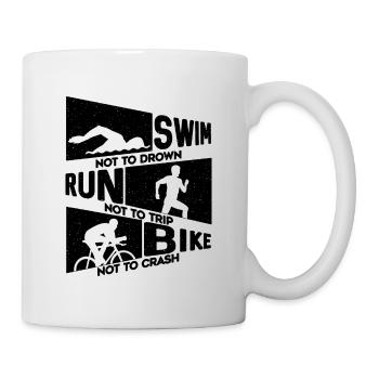 Nager pour ne pas se noyer Entraînement de course Amateur de triathlon - Mug blanc - blanc - Droite