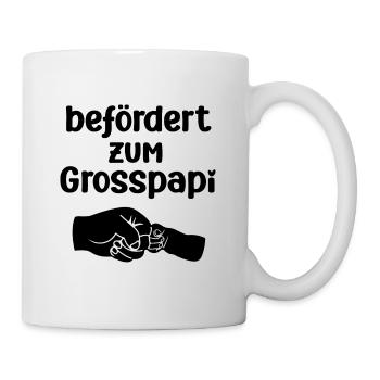 Befördert zum Grosspapi Schweiz Hallo Opa Schweiz - Tasse - Weiß - Rechts