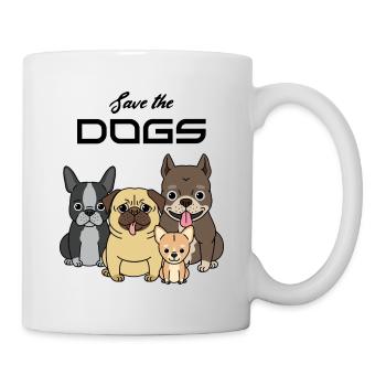 Save the dogs i love dogs - Tasse - Weiß - Rechts
