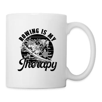 L’aviron est ma thérapie bateau rames rameurs ramage rameur - Mug blanc - blanc - Droite