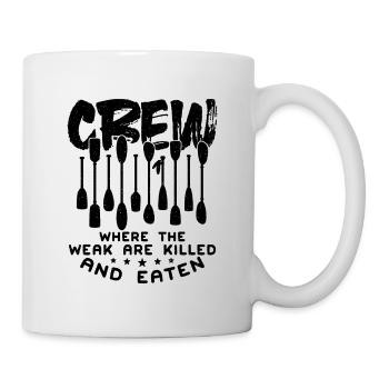Crew Where The Weak Are Rowing Oarsmen Boat Rower - Tasse - Weiß - Rechts