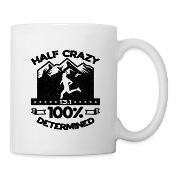 Half Crazy 13.1 100% Marathonien d’athlétisme - Mug blanc - blanc - Droite