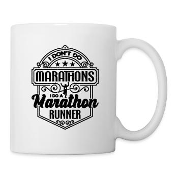 Je ne fais pas de marathons Je fais une course athlétique Marathonien - Mug blanc - blanc - Droite