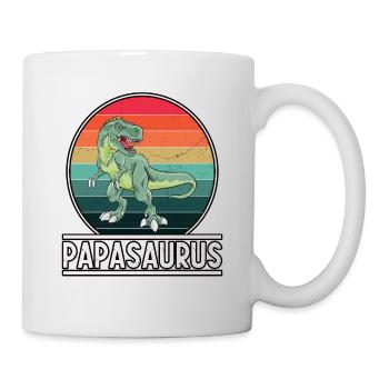 Papasaurus Rex Dinosaur Papa Saurus Family - Tasse - Weiß - Rechts