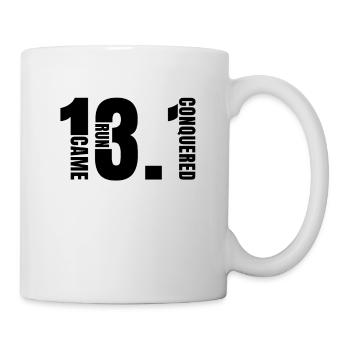 13.1 Marathonien d’athlétisme Came Conquered - Mug blanc - blanc - Droite