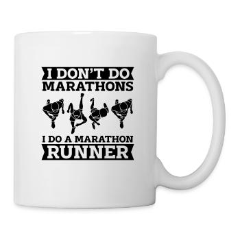 Je ne fais pas de marathons en courant Entraînement Marathonien - Mug blanc - blanc - Droite