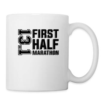 First Half Marathon 13.1 Triathlon Race Marathoner - Mug - white - Right