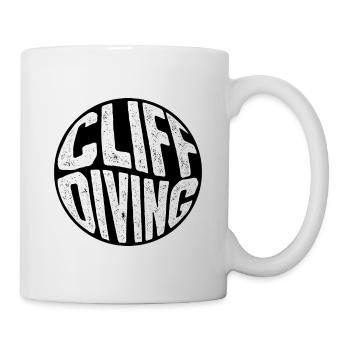 Retro Graphic Cliff Diver Cliff Diving Tombstoning - Mug - white - Right