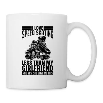 I Love Speed Skating Short Track Speed Skater - Tasse - Weiß - Rechts