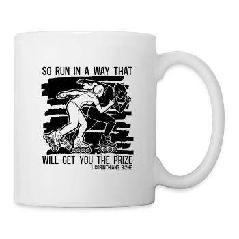 So Run In A Way That Short Track Speed Skater - Mug - white - Right