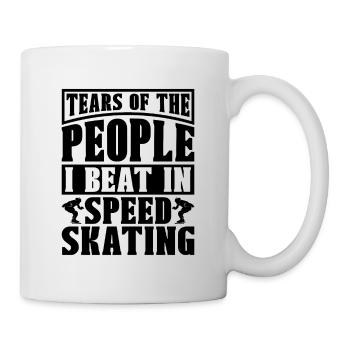 Larmes des gens que j’ai battus patineur de vitesse - Mug blanc - blanc - Droite