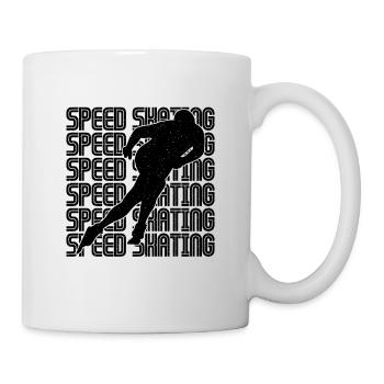 Le patinage de vitesse aime le patineur de vitesse sur courte piste - Mug blanc - blanc - Droite
