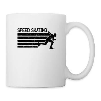 Speed Skating Retro Winter Sports Speed Skater - Tasse - Weiß - Rechts