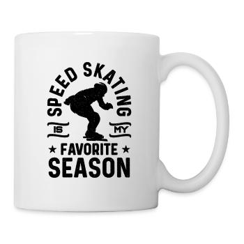 Le patinage de vitesse est mon patineur de vitesse préféré - Mug blanc - blanc - Droite