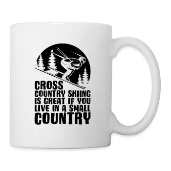Cross Country Skiing Is Great If Retro Race Skier - Mug - white - Right