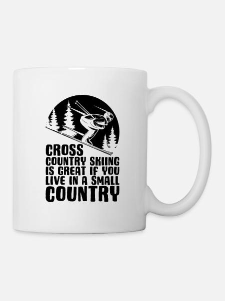 Cross Country Skiing Is Great If Retro Race Skier - Tasse - Weiß