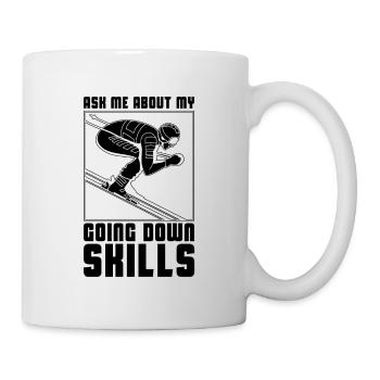 Posez-moi des questions sur My Going Loves Winter Sports XC Skier - Mug blanc - blanc - Droite