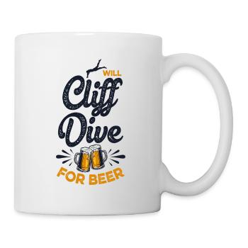 Will Cliff Dive For Beer Cliff Jumping Tombstoning - Mug - white - Right