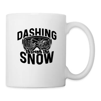 Se précipiter dans la neige aime skier la course à ski Skieur XC - Mug blanc - blanc - Droite