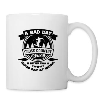 A Bad Day Cross Country Skiing Ski Racing XC Skier - Mug - white - Right