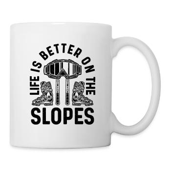 Life Is Better On The Winter Sports Ski XC Skier - Tasse - Weiß - Rechts