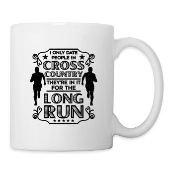 Je ne sors qu’avec des gens en Long Track Country Runner - Mug blanc - blanc - Droite