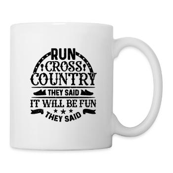 Run Cross Country They Athletic Country Runner - Tasse - Weiß - Rechts