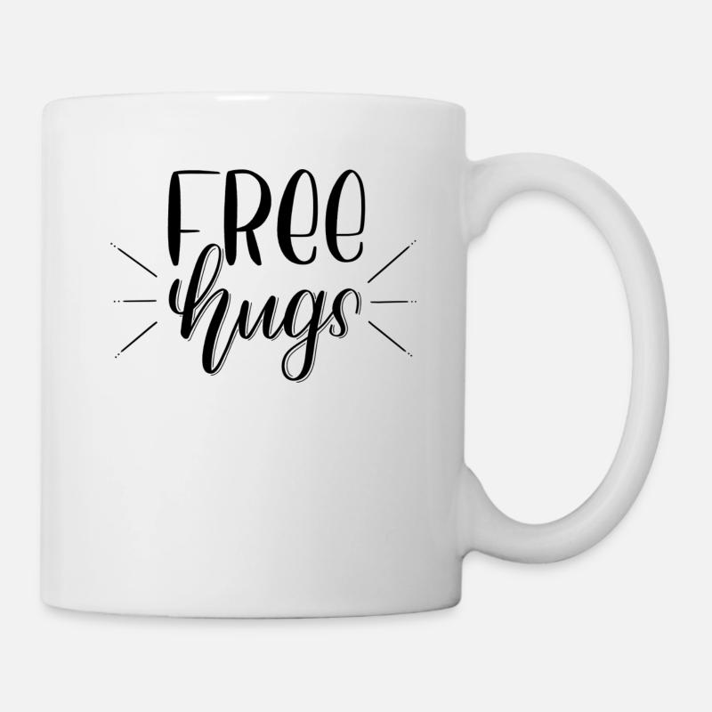 Free hugs - Tasse - Weiß