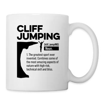 Cliff Jumping Noun Definition Tombstoning Cliff Di - Mug - white - Right