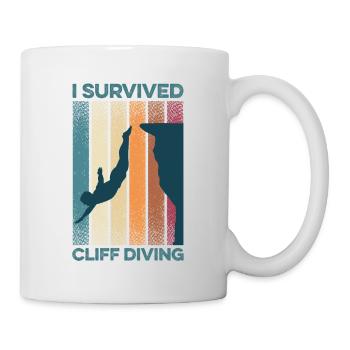 I Survived Cliff Diving Cliff Dive Cliff Jumping T - Mug - white - Right