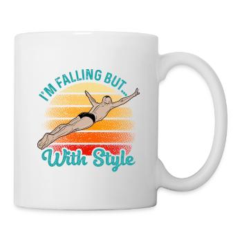 I'm Falling But With Style Cliff Jumping Cliff Div - Mug - white - Right