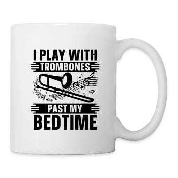 I Play With Trombones Wind Instrument Trombonist - Mug - white - Right