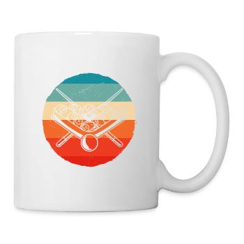 Retro Graphic Pool Billard Snooker Billard Cue 8-B - Mug - white - Right