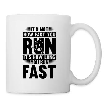 Ce n’est pas à quelle vitesse vous courez un marathon country runner - Mug blanc - blanc - Droite