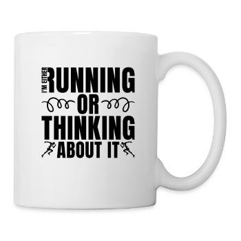 Je suis coureur ou coureur de course athlétique - Mug blanc - blanc - Droite