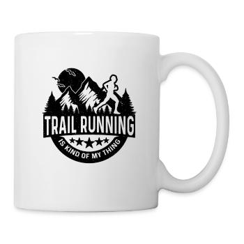 Le trail running est un peu mon athlète Trail Runner - Mug blanc - blanc - Droite