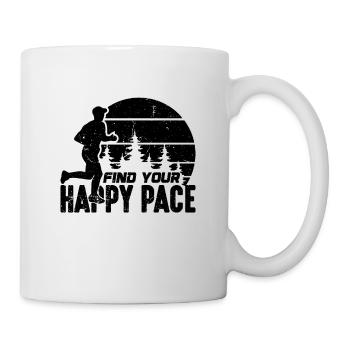 Trouvez votre Happy Pace Retro Athletes Trail Runner - Mug blanc - blanc - Droite