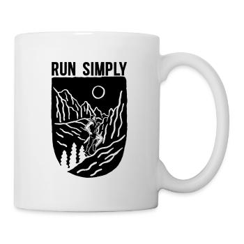 Run Simply Marathoner Ultra Running Trail Runner - Tasse - Weiß - Rechts