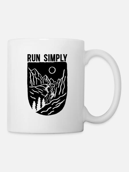 Run Simply Marathoner Ultra Running Trail Runner - Mug blanc - blanc