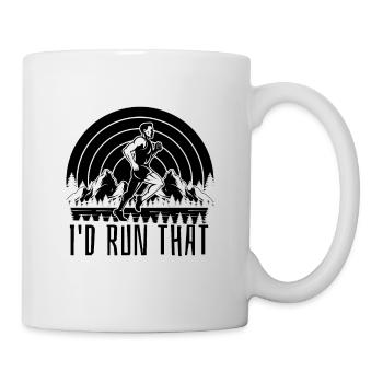 Je courrais ce marathonien de trail running trail runner - Mug blanc - blanc - Droite
