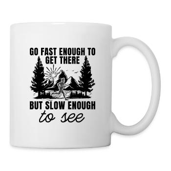 Allez assez vite pour suivre les athlètes de course de trail Trail Runner - Mug blanc - blanc - Droite