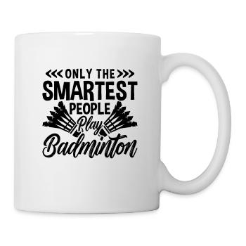 Only The Smartest People Net Shot Badminton Player - Mug - white - Right