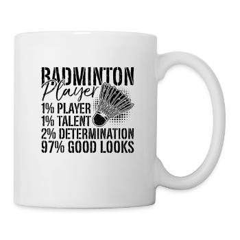 Badminton Player 1% Player Shuttlecock Badminton - Mug - white - Right