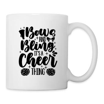 Bows And Bling It’s A Cheer Squad Cheerleader - Mug blanc - blanc - Droite